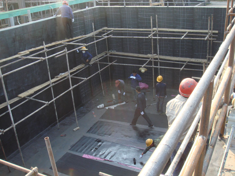 rubber lining of concrete body of the equipment